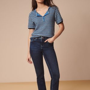 BamCrea48361 Dark Blue Slim Supersoft Jeans