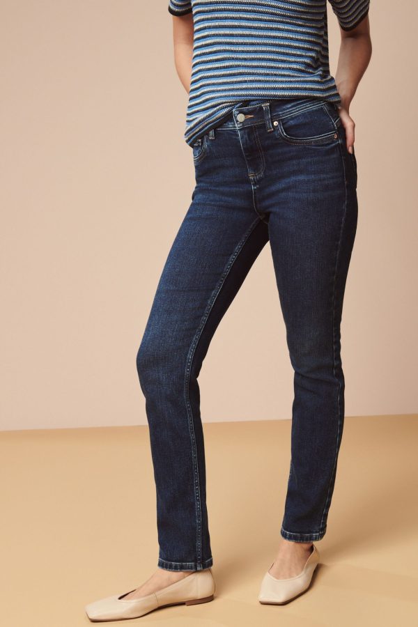 BamCrea48361 Dark Blue Slim Supersoft Jeans - Image 3