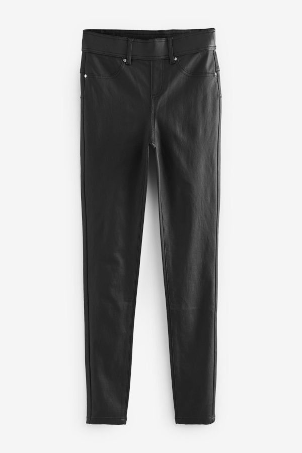 BamCrea48355 Black Sculpt Pull-On Coated Leggings - Image 6