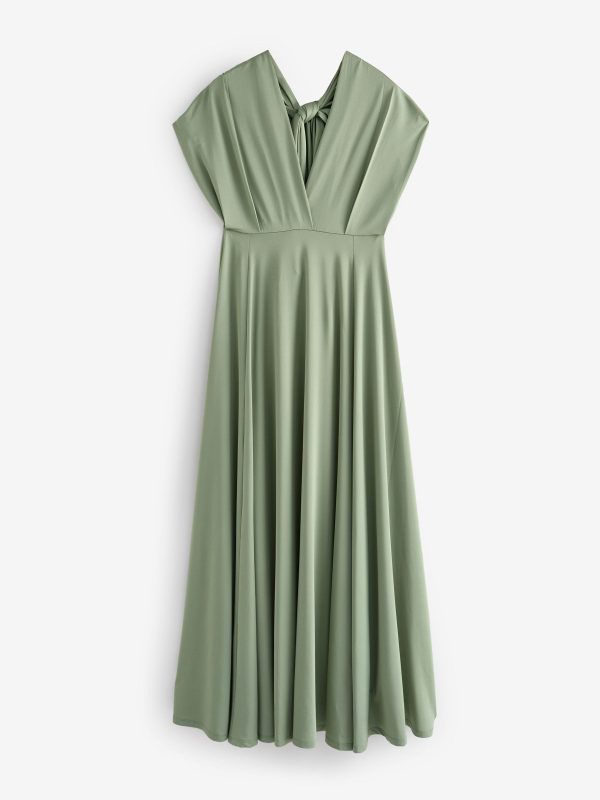 BamCrea48339 Olive Green Jersey Multiway Bridesmaid Wedding Maxi Dress - Image 7
