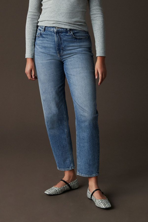 BamCrea48363 Dark Blue Barrel Jeans - Image 3